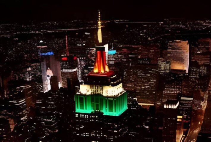 Empire State building Indian tri-color lighting
