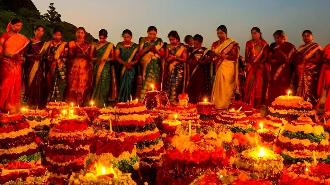 Indian Festival Bathukamma