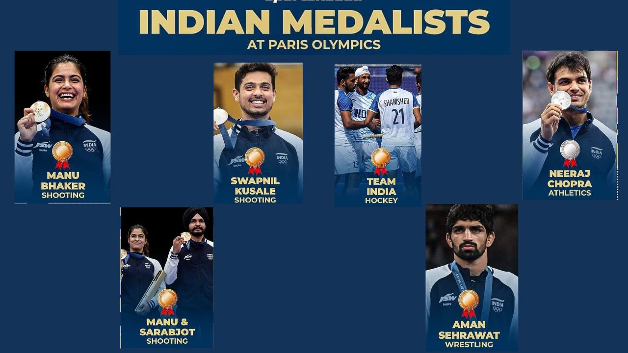 India finishes 71st in the medal tally at the Paris Olympics with six medals and six near misses