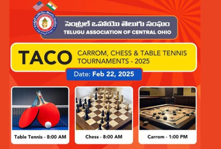 TACO Telugu Associations in Central Ohio TT/Chess/Carrom Competitions