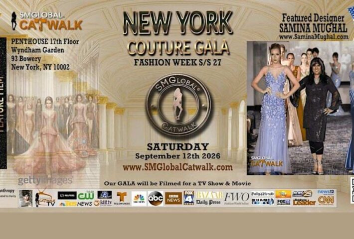 New York couture fashion week gala with designer Samina Mughal