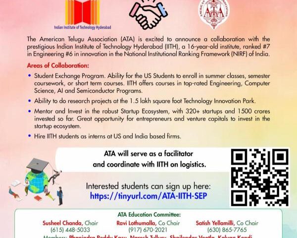 ATA Announces Exciting Collaboration with Indian Institute of Technology Hyderabad (IITH)