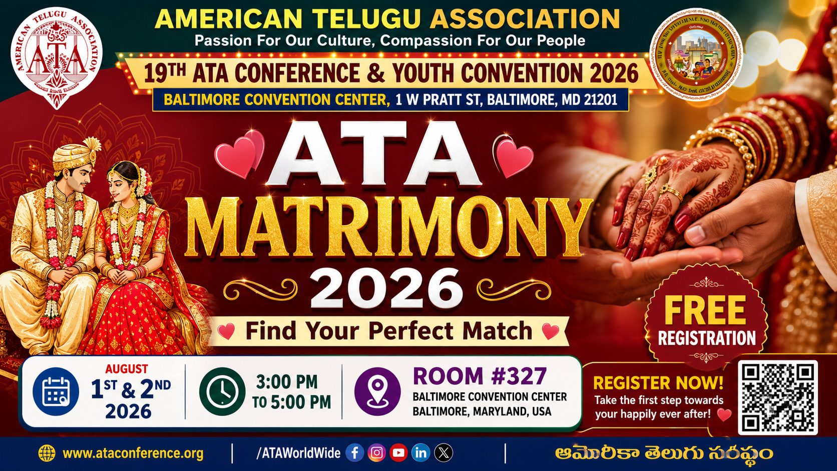 ATA Matrimony 2026 at the 19th ATA Conference & Youth Convention August 1st& 2nd, 2026